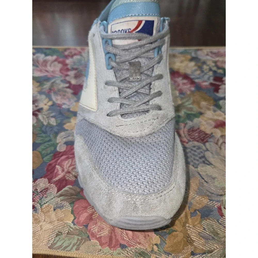 Brooks Sz 8 Blue/Pink Heritage Chariot Sneakers Retro Lace Up Suede Style Shoe